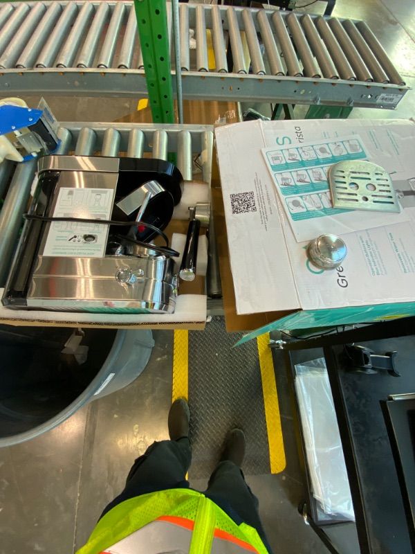 Photo 1 of *Dirty item* CASABREWS CM5418 Espresso Machine 20 Bar, Compact Espresso Maker with Steam Milk Frother, Stainless Steel Coffee Machine with 34oz Removable Water Tank for Cappuccino, Latte, Silver