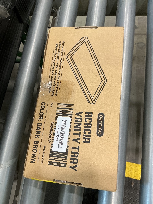 Photo 1 of *Factory Sealed*
Bathroom Vanity Tray 11.8x5.9in of Acacia Wood - Elegant Organizer for Cosmetics, Jewelry, Perfume, Candle, Key - Premium Wood Tray for Bathroom, Kitchen, Countertop, Toilet Tank, Sink (Dark Brown)