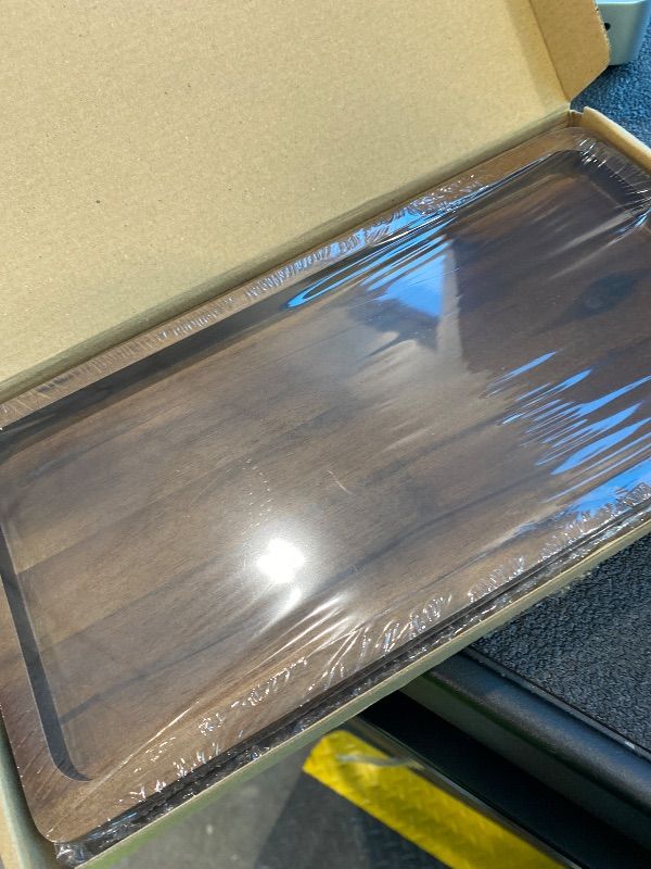 Photo 1 of *Factory Sealed*
Bathroom Vanity Tray 11.8x5.9in of Acacia Wood - Elegant Organizer for Cosmetics, Jewelry, Perfume, Candle, Key - Premium Wood Tray for Bathroom, Kitchen, Countertop, Toilet Tank, Sink (Dark Brown)
