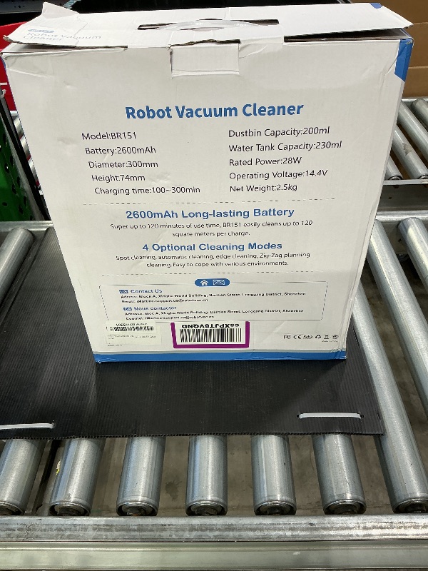 Photo 1 of ***MISSING USER MANUAL*** Robot Vacuum and Mop Combo, 2 in 1 Robotic Vacuums Cleaner with WiFi/App, Robot Vacuum with Water Tank, Strong Suction, Schedule, Self-Charging, Quiet, for Hard Floor, Pet Hair, Low Pile Carpet