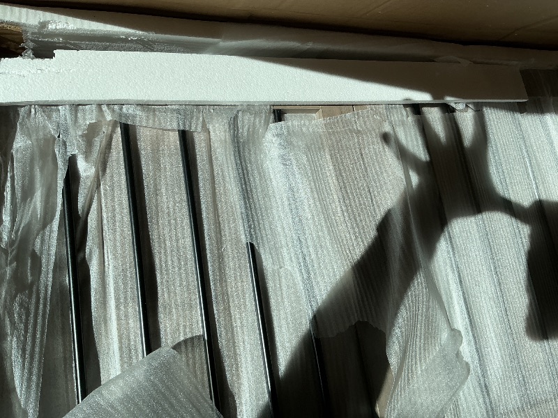 Photo 1 of (Stock Photo for Reference) 44 inch gray wood dog kennel