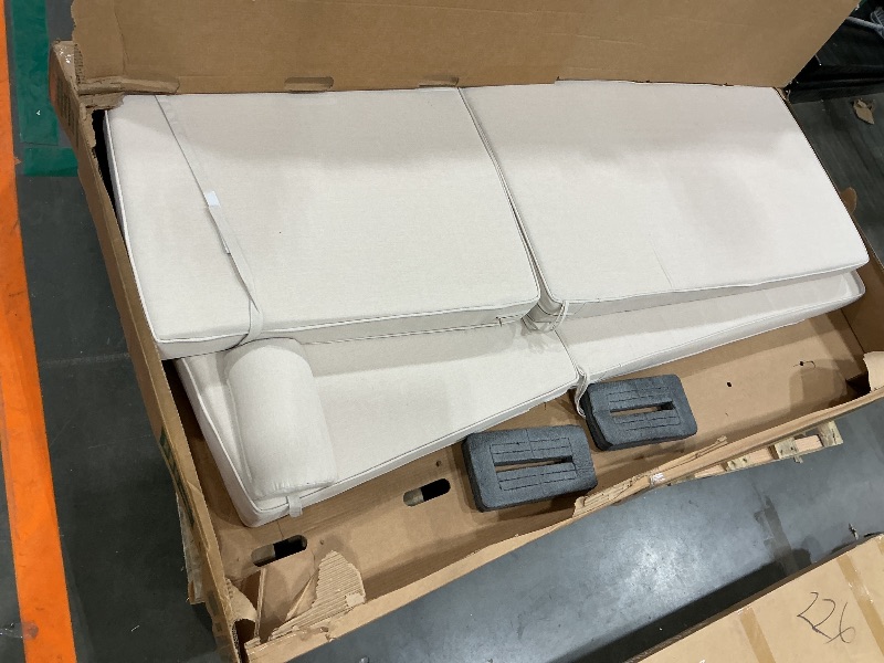 Photo 1 of *2 pack* 80 x 26 x 4 Inch Olefin Chaise Lounge Cushions, Lounge Chair Cushions with Headrest for Outdoor Furniture - Weather and Fade Resistant Patio Replacement Furniture Lounge Chair Cushion