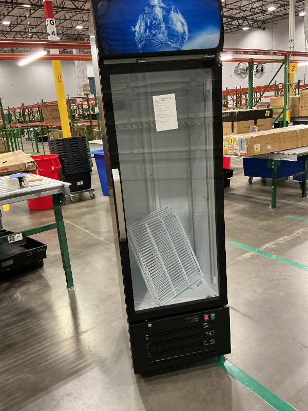 Photo 1 of 14.8 Cu Ft ETL & DOE Certified Commercial Display Refrigerator,Merchandiser Beverage Fridge with Built-in LED Lighting,Large Glass Door Upright Business Cooler with Lock,for Shop,Restaurant,Gym,etc