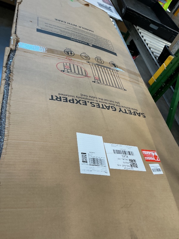 Photo 1 of 71 inch Extra Tall Gates for Cats, Adjustable 29.92" and 48.03" Wide Baby Gate, Pressure Mounted Full Door Pet Gate for Doorway, Stairs,House (Black, 71 Inch)