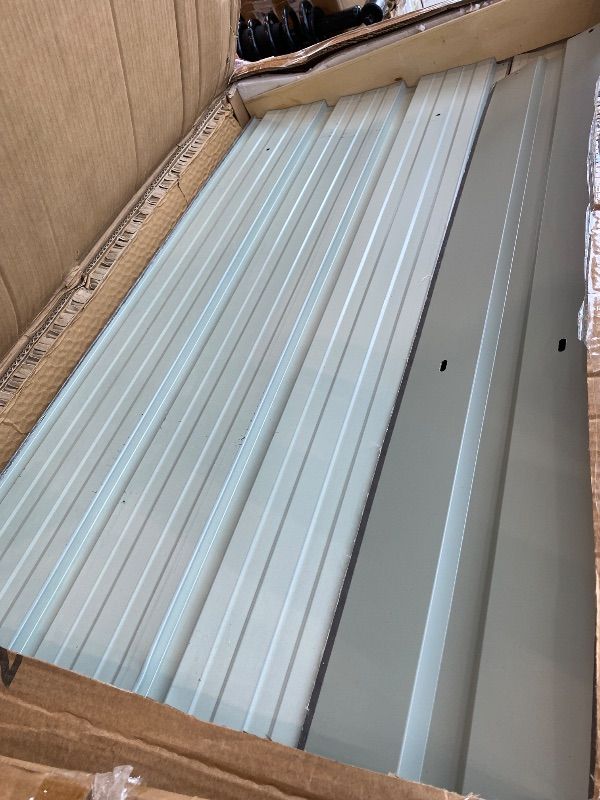 Photo 1 of *Partial Set* *BOX 2/3 * 10X12 FT Outdoor Storage Shed, Metal Garden Shed with Updated Lockable Doors and Frame Structure, Large Tool Sheds for Backyard Garden Patio Lawn,white