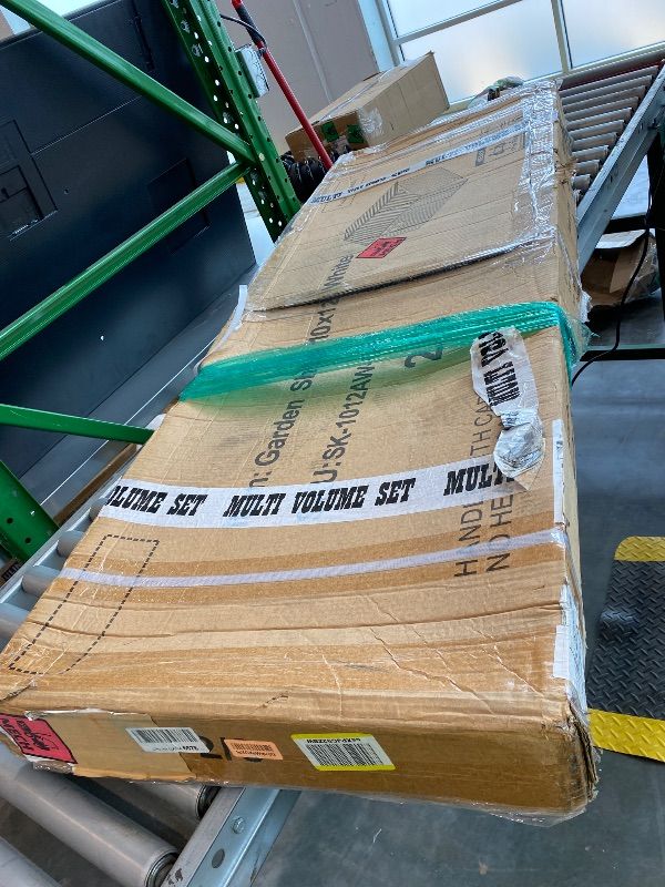 Photo 1 of *Partial Set* *BOX 2/3 * 10X12 FT Outdoor Storage Shed, Metal Garden Shed with Updated Lockable Doors and Frame Structure, Large Tool Sheds for Backyard Garden Patio Lawn,white