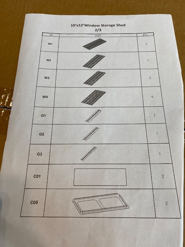 Photo 1 of *Partial Set* *BOX 2/3 * 10X12 FT Outdoor Storage Shed, Metal Garden Shed with Updated Lockable Doors and Frame Structure, Large Tool Sheds for Backyard Garden Patio Lawn,white