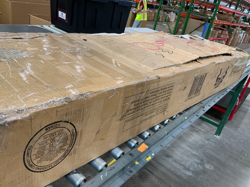 Photo 1 of *Major Damage - Selling for parts*
Walker Edison Sasha 4-Door Reeded Sideboard Buffet with Cord Management, 60 Inch, Coastal Oak