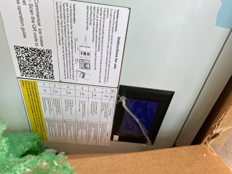 Photo 1 of *Partial Set*VEVOR Commercial Ice Maker Machine, 360LBS/24H Ice Making Machine, Auto Self-Cleaning Ice Maker Machine with Touchscreen for Bar Cafe Restaurant Business Commercial