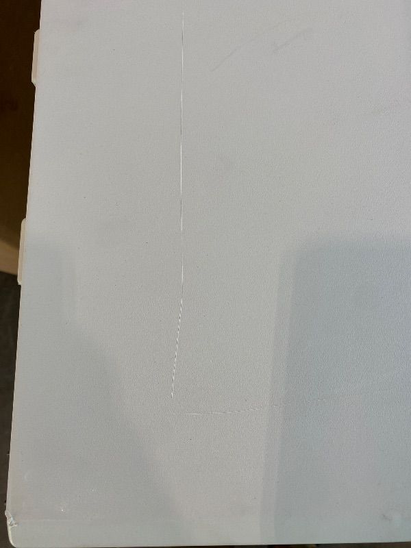 Photo 1 of *LARGE SCRATCHES* FDW 6FT Folding Picnic Table for Outdoor, Portable Fold-in-Half Plastic Dining Picnic Party Table with Carrying Handle