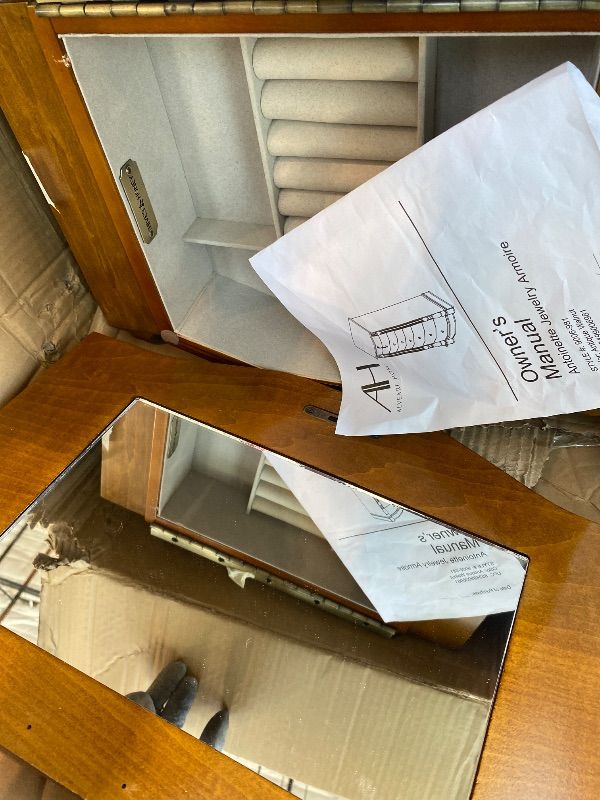 Photo 1 of *USED*Alveare Home Nara Jewelry Armoire – Locking Storage Organizer with Seven Spacious Drawers, Walnut