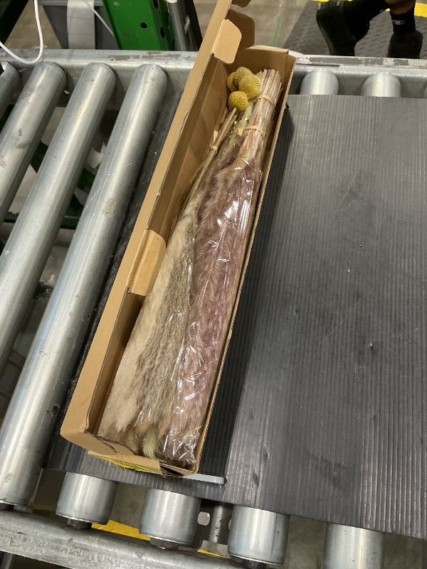 Photo 1 of 100PCS Natural Dried Pampas Grass Decor - 17.5" Fluffy Pampas Grass Bouquet - Boho Home Decor Dried Flowers for Wedding Floral Room Home Party Table Decorations