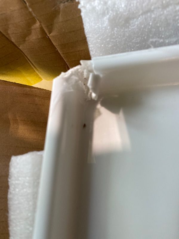 Photo 1 of ***MINOR DAMAGE*** ***READ CLERK NOTES*** DreamLine SlimLine 36 in. D x 60 in. W x 2 3/4 in. H Right Drain Single Threshold Shower Base in White, DLT-1136602