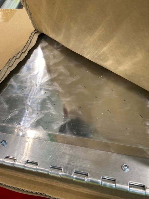 Photo 1 of *Major Damaged*
Extreme Max 3005.5278 Hinged Aluminum Trailer Door Slider Plate - 84"