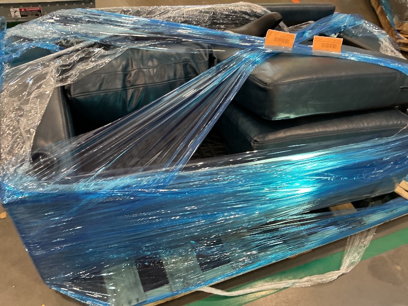 Photo 1 of *Minor Damage*
KEIKI 67.7" Modern Loveseat Leather Couch, Square Arm Sofa with Cup Holder, Storage Sofa, 2 Seat Cloud Couch with Double Cushions, Upholstered PU Leather for Living Room, Navy Blue