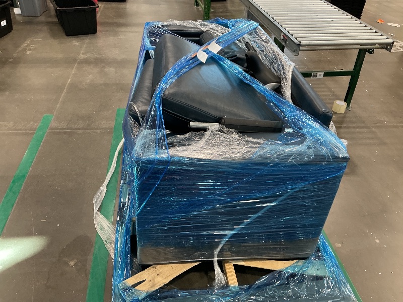 Photo 1 of *Minor Damage*
KEIKI 67.7" Modern Loveseat Leather Couch, Square Arm Sofa with Cup Holder, Storage Sofa, 2 Seat Cloud Couch with Double Cushions, Upholstered PU Leather for Living Room, Navy Blue