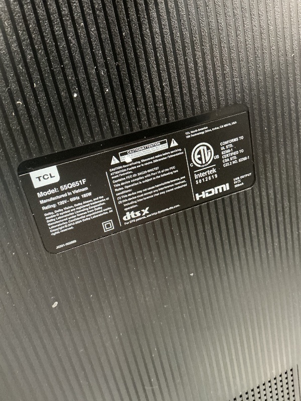 Photo 1 of ***MISSING REMOTE*** TCL 55-Inch Class Q65 QLED 4K Smart TV with Fire TV (55Q651F, 2024 Model), Dolby Vision, HDR PRO+, Dolby Atmos, Alexa Built-in with Voice Remote, Apple AirPlay 2 Compatibility, Streaming Television