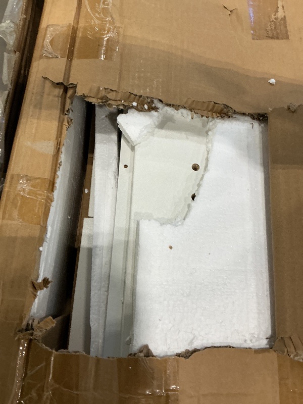 Photo 1 of ***PARTIAL SET*** ***READ CLERK NOTES***YITAHOME Rattan Wardrobe Closet Set of 2 70" Tall Rattan Armoire with Doors, Large Storage Cabinet with Drawers & Hanging Rod-White