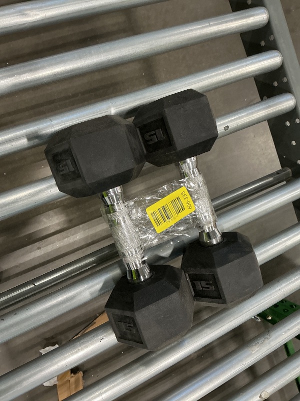 Photo 1 of 15 pound dumbbell set