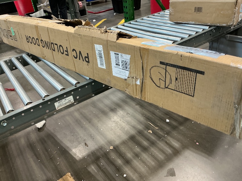 Photo 1 of 104RDHOUSE 38×80 in White Accordion Door with Frosted Acrylic Glass,PVC Interior Folding Doors for,No Need for Punching, Include Door and Mounting Hardware,Handle,Latch ?