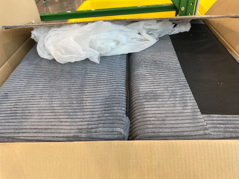 Photo 1 of *PARTIAL SET* LINSY HOME 123'' Modular Sectional Sofa Grey Couch Corduroy Cloud Couches for Living Room, ARMS REST ONLY
