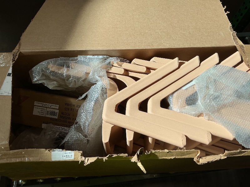 Photo 1 of ***NO TABLE*** Flash Furniture Adjustable Classroom Activity Table with 6 Stackable Chairs, Rectangular Plastic Activity Table for Kids, 24" W x 48" L, Natural