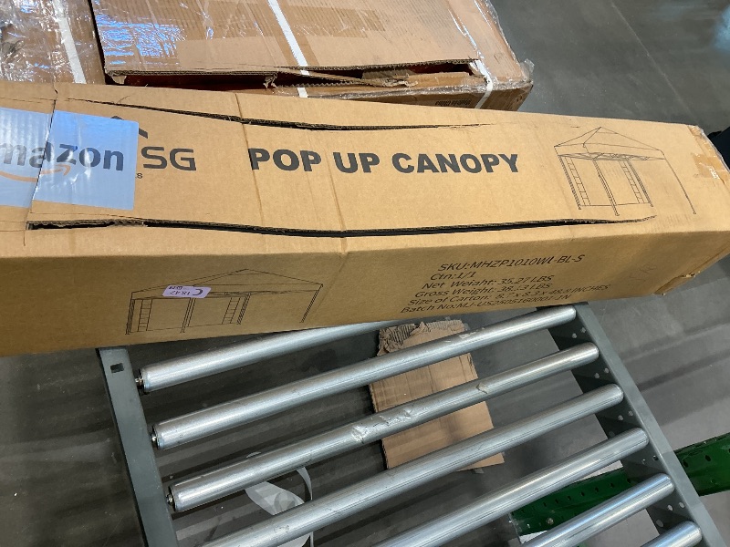 Photo 1 of 10X10 Pop Up Canopy Tent,Removable Pockets Sidewall for Extra Storage,Easy Up Canopy,Heavy Duty One Person Set Up Event Tent,Blue