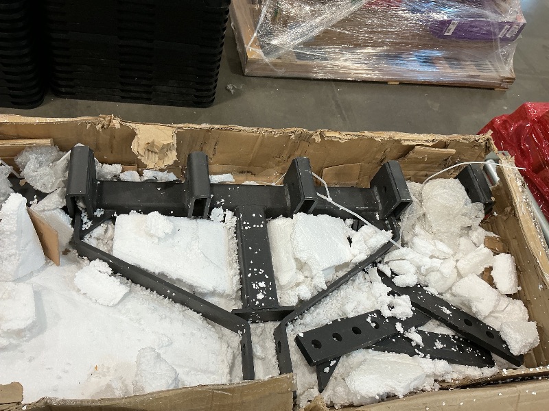 Photo 1 of **MISSING PARTS** YINTATECH Heavy-Duty 3 Point Chisel Plow Scarifier, Plow Scarifier Implement, Detachable Cultivator with 6 Scarifier Shank, 3 Point Scarifier for CAT1,Black