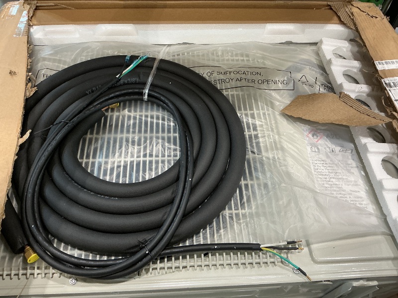 Photo 1 of *PARTIAL SET*
12000 BTU Mini Split AC w/WiFi Work Alexa 22 SEER2 115V Cools Up to 750 Sq. Ft,Ductless Inverter Mini Split System w/1 Ton Heat Pump Pre-Charged & 16.4 ft Installation Kit,Ultra-Quiet   *See Clerk Notes*