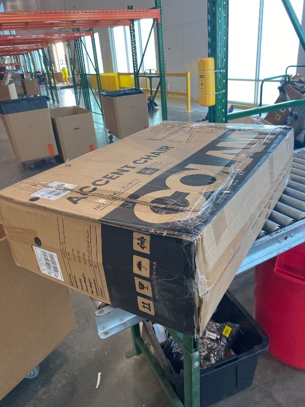 Photo 1 of **Partial Set - ONLY 1 Chair in the box**
COLAMY Mid Century Modern Accent Chair Set of 2, Comfy Living Room Chair, Black Leather Accent Chair, Faux Leather Reception Armchair with Metal Legs for Living Room Bedroom Reception Office, Black