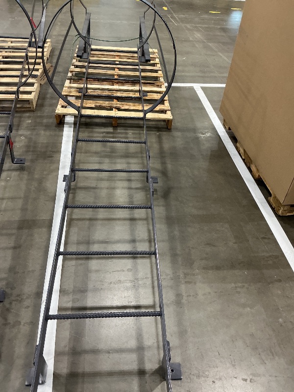 Photo 1 of **truck and trailer pick up only**
Tri-Arc WLFC1212 12-Rung Walk-Thru Fixed Steel Ladder with Cage