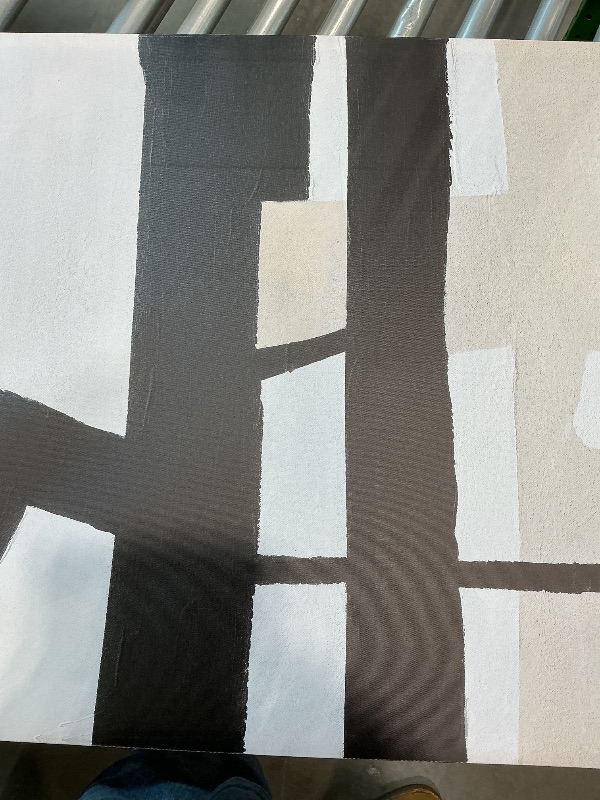 Photo 1 of **MINOR DAMAGE**
QSQ Large Abstract Wall Art, 29 x 58 Inch, Modern Painting, Black White, Living Room, Office, Bedroom Decor