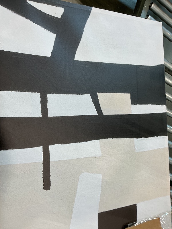 Photo 1 of **MINOR DAMAGE**
QSQ Large Abstract Wall Art, 29 x 58 Inch, Modern Painting, Black White, Living Room, Office, Bedroom Decor