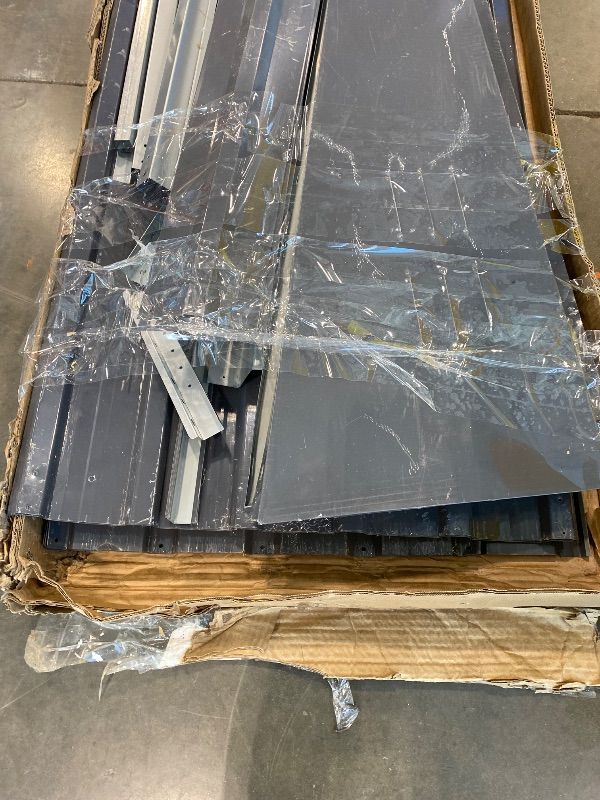 Photo 1 of ***SELLING FOR PARTS*** ***READ CLERK NOTES*** DWVO 10'x8' Large Metal Outdoor Storage Shed, Heavy Duty Tool Storage Sheds for Backyard Patio Lawn - Ideal for Bicycles, Garden Tools, and Lawn Equipment, Easy-to-Assemble, Dark Gray