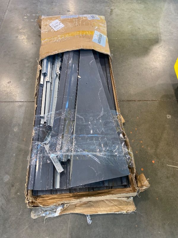 Photo 1 of ***SELLING FOR PARTS*** ***READ CLERK NOTES*** DWVO 10'x8' Large Metal Outdoor Storage Shed, Heavy Duty Tool Storage Sheds for Backyard Patio Lawn - Ideal for Bicycles, Garden Tools, and Lawn Equipment, Easy-to-Assemble, Dark Gray