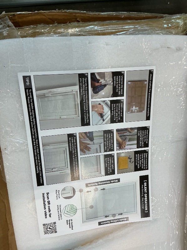 Photo 1 of **MINOR DAMAGED - See Clerk Notes**
DoubleFill 1 Pcs 24 x 66 Inches Door Blinds for Raised Frame Window with Single Glass Panels Inner Frame White Entry Door Blind Shade Window Glass Insert for Home Indoor Easy to Install Use Maintain