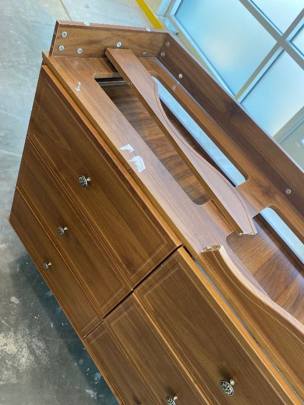 Photo 1 of *Minor Damage - See clerk notes*
Chrangmay 9 Drawer Dresser,63" Wide Mid Century Chest of Drawers,Wooden Bedroom Drawer Dresser with 9 Storage Drawers for Bedroom,Living Room,with Anti-Tipping Device,Umber.