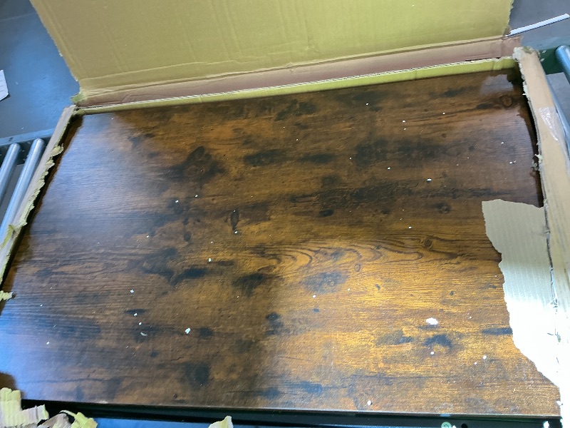 Photo 1 of ***Missing hardware***Shintenchi Wooden Dog Crate Furniture for Large Breed, L Double-Door Kennel Indoor with Removable Tray, End Table L Dog Crate for Decoration, 38.6" Large, Brown