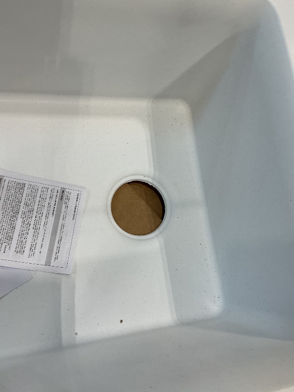 Photo 1 of ***MINOR DAMAGE*** ***READ CLERK NOTES*** Kohler 6489-0 Whitehaven® 35-3/4" undermount single-bowl farmhouse kitchen sink, White