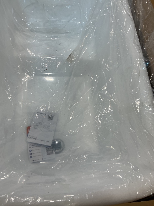 Photo 1 of ***MINOR DAMAGE*** 49" Acrylic Free Standing Bathtub - Japanese Square Soaking Tub with Seat, Toe-Tap Drain, Slotted Overflow - CUPC Certified Black Standalone Tub for Bathroom