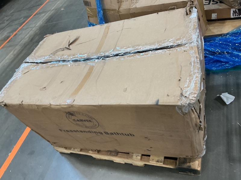 Photo 1 of ***MINOR DAMAGE*** 49" Acrylic Free Standing Bathtub - Japanese Square Soaking Tub with Seat, Toe-Tap Drain, Slotted Overflow - CUPC Certified Black Standalone Tub for Bathroom