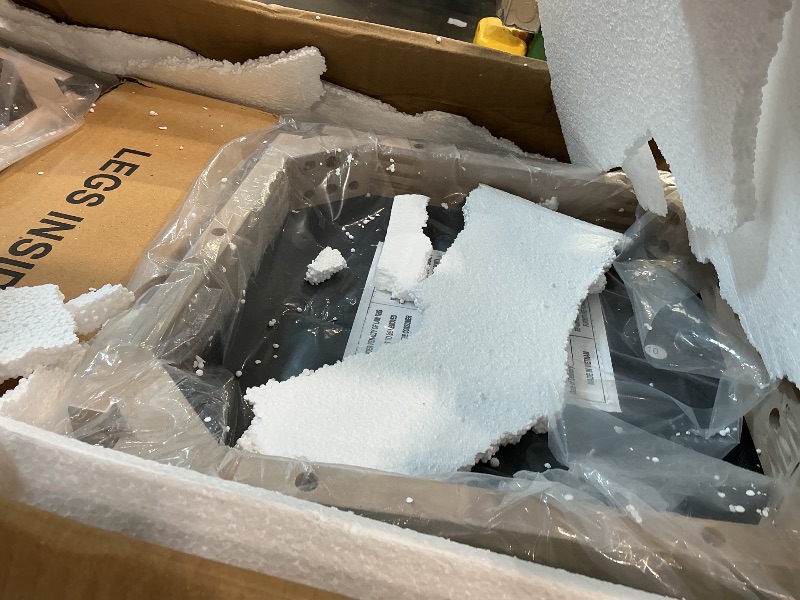 Photo 1 of ***BOX 2/2, SEE NOTES**** LUXOAK 7-Piece Farmhouse Solid Wood Dining Table Set with 6 Chairs, 60" Rectangular Dining Table & Chair Set for 6 People, Dining Table with Wood Legs, Table Set for Dining room, Kitchen, Rustic Cream