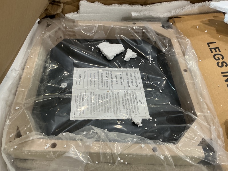 Photo 1 of ***BOX 2/2, SEE NOTES**** LUXOAK 7-Piece Farmhouse Solid Wood Dining Table Set with 6 Chairs, 60" Rectangular Dining Table & Chair Set for 6 People, Dining Table with Wood Legs, Table Set for Dining room, Kitchen, Rustic Cream