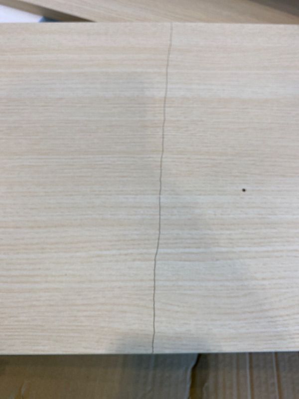 Photo 1 of **SEE CLERK NOTES AND PHOTOS**Claiks Standing Desk with Drawers, Adjustable Stand Up Electric Standing Desk Adjustable Height with Storage Shelf and Splice Board, 63 Inch, Natural