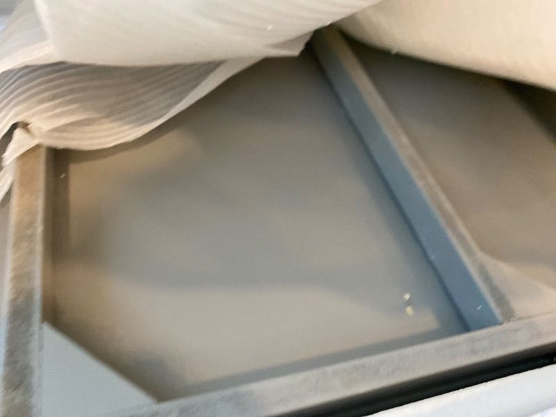 Photo 1 of *Damaged item/ cuts in corners* Coventry Classic 36-Inch Wood Coffee Table with Drawer and Open Shelf – Easy Assembly Traditional Modern Décor for Storage and Display in Living Room, Bedroom or Home Office (Dove Gray)