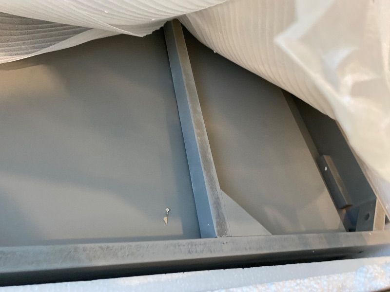 Photo 1 of *Damaged item/ cuts in corners* Coventry Classic 36-Inch Wood Coffee Table with Drawer and Open Shelf – Easy Assembly Traditional Modern Décor for Storage and Display in Living Room, Bedroom or Home Office (Dove Gray)