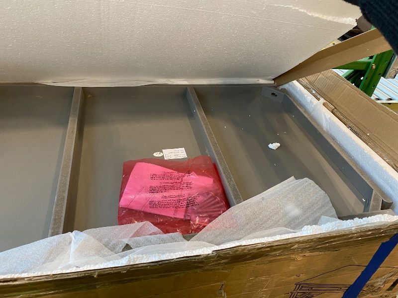 Photo 1 of *Damaged item/ cuts in corners* Coventry Classic 36-Inch Wood Coffee Table with Drawer and Open Shelf – Easy Assembly Traditional Modern Décor for Storage and Display in Living Room, Bedroom or Home Office (Dove Gray)