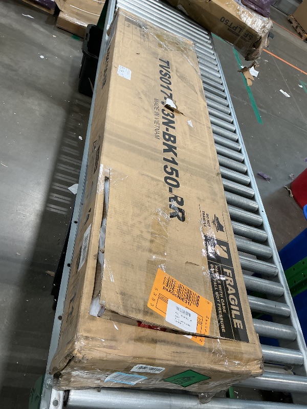 Photo 1 of (PROTOTYPE) Hlivelood LED TV Stand for 85 Inch TV, Modern TV Stand with Power Outlet, High Gloss TV Console Entertainment Center with Storage and LED Lights for Living Room, Bedroom (74 Inch, Black)