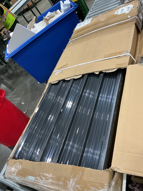 Photo 1 of (PARTIAL SET) Garvee 10x8 FT Metal Outdoor Storage Shed, Steel Utility Tool Shed Storage House with Lockable Door Design, Metal Sheds Outdoor Storage for Garden, Patio, Backyard, Outside Use, Grey