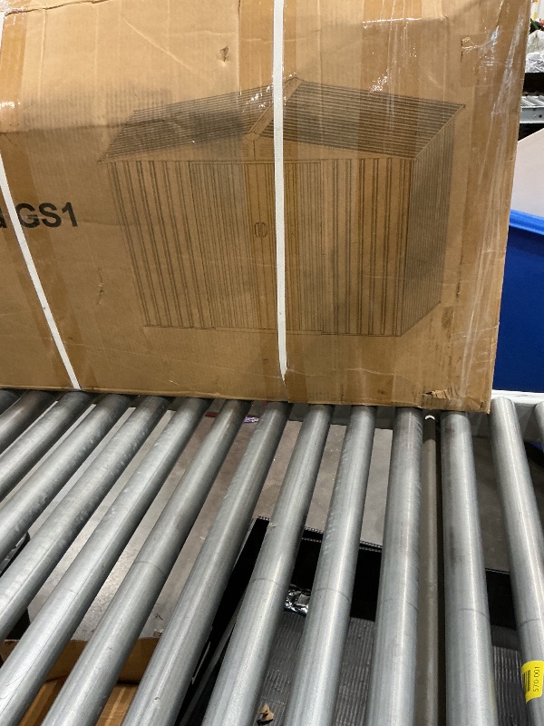 Photo 1 of (PARTIAL SET) Garvee 10x8 FT Metal Outdoor Storage Shed, Steel Utility Tool Shed Storage House with Lockable Door Design, Metal Sheds Outdoor Storage for Garden, Patio, Backyard, Outside Use, Grey